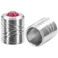 10mm 'Edelstahl' Pro Endkappe mit Fuchsia SWAROVSKI® Stein