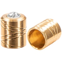 Messing 8 mm Pro Endkappe mit Crystal Preciosa Stein