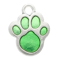 Dog Paw Charm Green