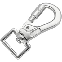 Nickel Plated Snap Hook with Lock 70 mm - 20 mm
