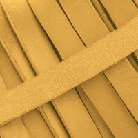 Lanière en cuir graissé Jaune Ocre de 20 mm (cuir Pull-Up) par mètre