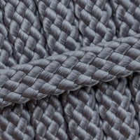 Charcoal Grau 12 mm - PPM Schlauchband - (Flach/Hohlgeflecht)