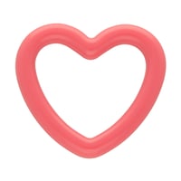 Pink 21 x 3.5 mm Acrylic Heart Shaped Ring