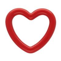 Red 21 x 3.5 mm Acrylic Heart Shaped Ring