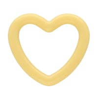 Yellow 21 x 3.5 mm Acrylic Heart Shaped Ring