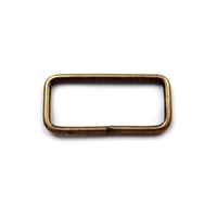 Metal Square Ring Antique Laiton 26 mm