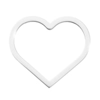 Heart Shaped Flat Ring Stainless Steel 27 mm