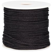 Schwarz 1,5 mm Geflochten Chinese Glitter Cord - 20 Meter Spool