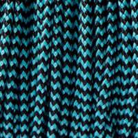 Neon Turquoise & Black Shockwave Paracord Type II
