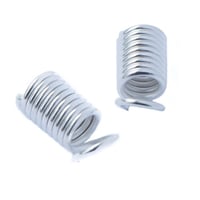 Iron Coil Cord Ends 9x5 - Silver