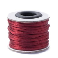 Burgundy - 2mm - Rattail Satinkordel (10 m)