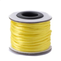 Yellow - 2mm - Rattail Satinkordel (10 m)