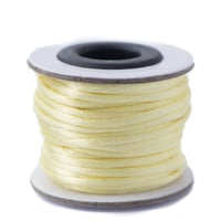 Pastel Yellow - 2mm - Rattail Satin Cord (10 m)
