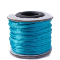 Turquoise - 2mm - Rattail Satinkordel (10 m)