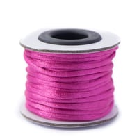 Fuchsia - 2mm - Rattail Corde de Satin (10 m)