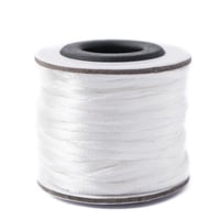 White - 2mm - Rattail Satinkordel (10 m)