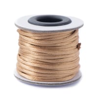 Gold - 2mm - Rattail Corde de Satin (10 m)