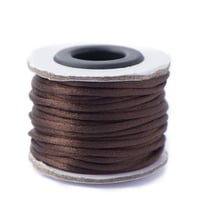 Brown - 2mm - Rattail Satin Cord (10 m)
