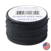 38 m Black - Micro Paracord
