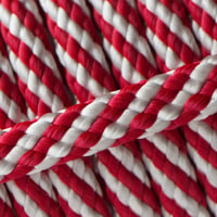 Candy Cane PPM Schlauchband - Ø 12mm. (Flach/Hohlgeflecht)