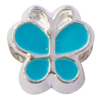 Metal bead Butterfly 'Turquoise'