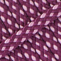 Dotted 'Aubergine & Rose Rosa' 8 mm - PPM Schlauchband - (Flach/Hohlgeflecht)