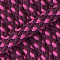 Dotted 'Aubergine & Neon Rosa' 8 mm - PPM Schlauchband - (Flach/Hohlgeflecht)