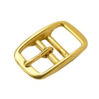 Double-barred Collar Buckle - Brass 17mm