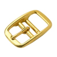 Double-barred Belt Buckle - Brass 20mm