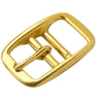 Double-barred Belt Buckle - Brass 25 mm