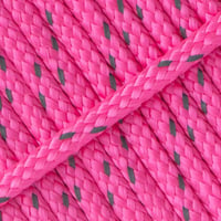 Reflectable Neon Pink PPM Cord - Ø 6mm. (hollow)