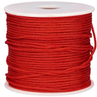 Red 1.5mm Braided Chinese Glitter Cord - 40 Meter Spool