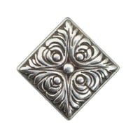 Concho avec Vis - Carré Damascus Argent - 30 mm