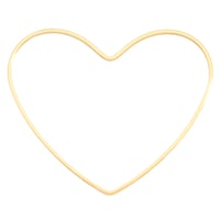 Heart Shaped Flat Ring Brass 42x50mm