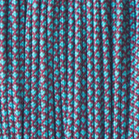Burgundy & Neon Turquoise Diamonds Paracord Type I