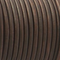 Light Brown 'NATURAL Dyed' - HQ Leather Cord 5 mm