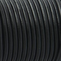 Black - HQ Leather Cord 5 mm