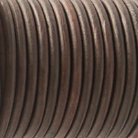 Light Brown 'NATURAL Dyed' - HQ Leather Cord 6 mm