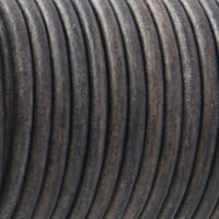 Grey 'NATURAL Dyed' - HQ Leather Cord 6 mm