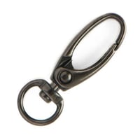 Mousqueton pivotant pour porte-clés 'Gun Metal' 37 mm