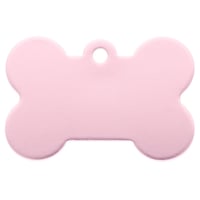 Aluminium Doge Bone Name Tag  'Light Purple' - 37 mm