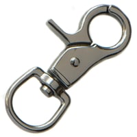 Swivel eye Clip Carabiner 'Light Version' 60 mm. Gun Metal