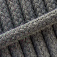 Braided Coton Corde Gris - 8 mm