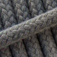 Braided Coton Corde Gris Charbon - 10 mm