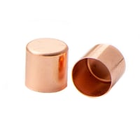 8 mm 'Rose Gold' XL Metall Schnur Endkappe