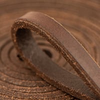 10mm Flat Top Grain Leather Strap - Tan