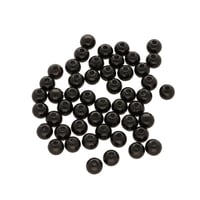 2mm - Set of 50 Plastic Beads Round - Black