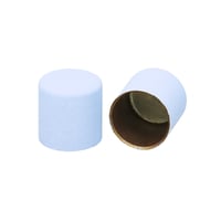 Blue Silicone 6 mm Metal Cord End Caps