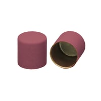 Marroon Silicone 6 mm Metal Cord End Caps