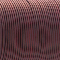 Aubergine 'NATURAL Dyed' - HQ Leather Cord 2 mm